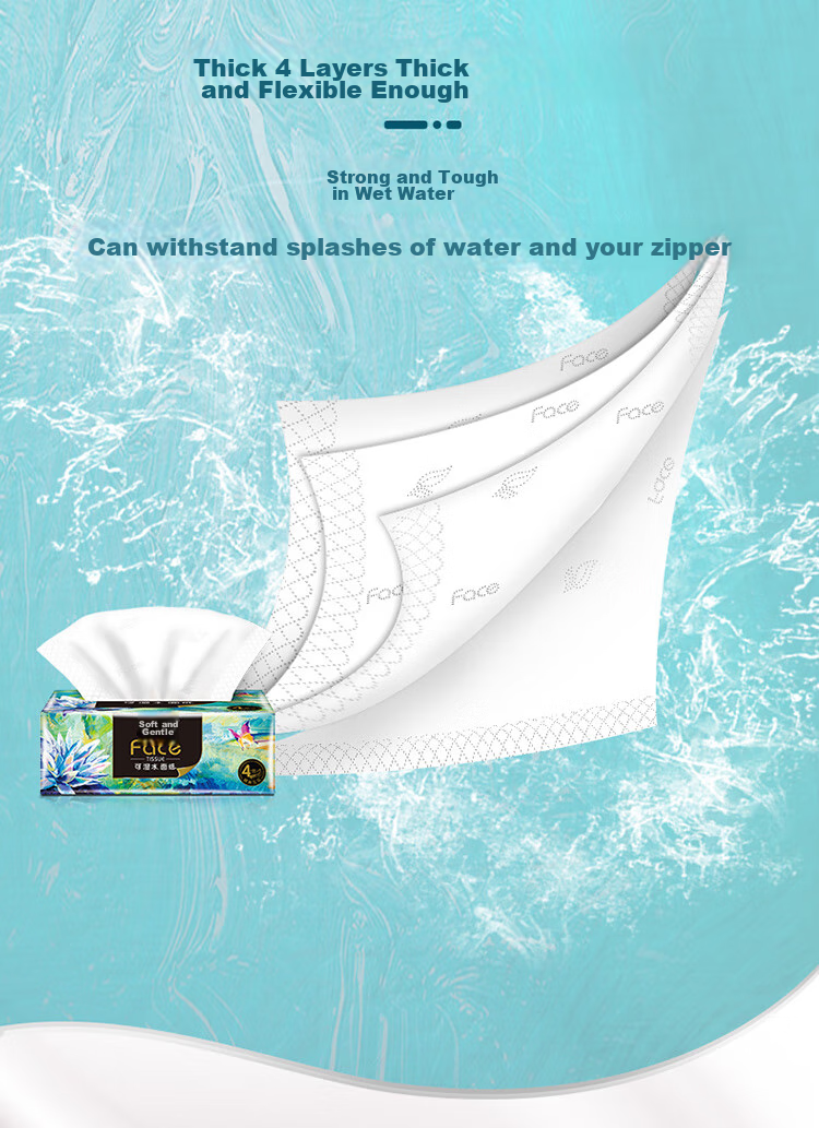 C&S Facial Tissues, Art Oil Painting Face Box, 4-Ply 90 Sheets*4 Boxes, Thickened Water-Absorbent Facial Tissues, Soft And Gentle on Ski 8
