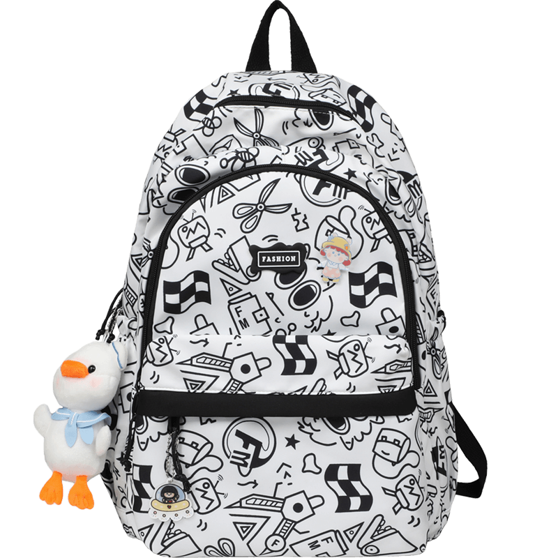 Viney Backpack for Girls, Cute College High School Middle School Elementary Student Large Capacity Shoulder Bag, Lightweight Reduced Burden Simple Laptop Bag Travel Backpack for Children Grades 3-6 High Aesthetic Outdoor Leisure Travel