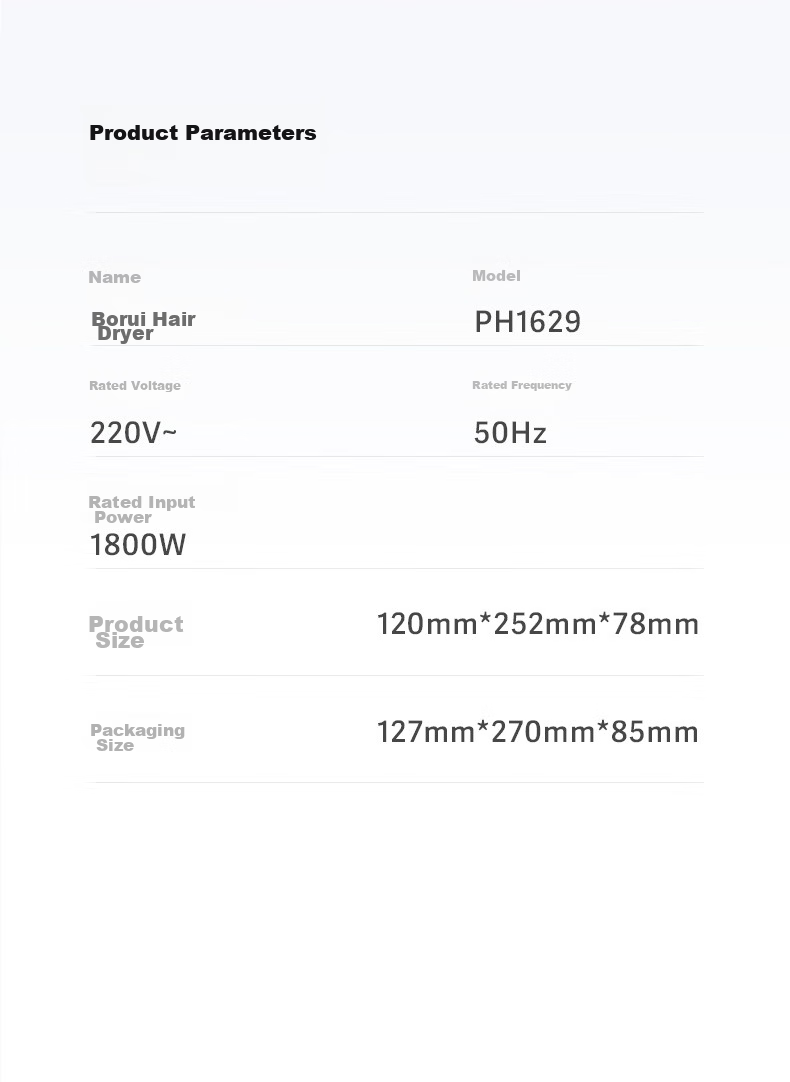 FLYCO Bo Rui Hair Dryer, Home Use, Negative Ion, High Power, Gentle on Hair, Portable, for Dormitory Use, Hair Blower, Smart Temperature Control, LED Display, Gift for Girls, PH1637 29