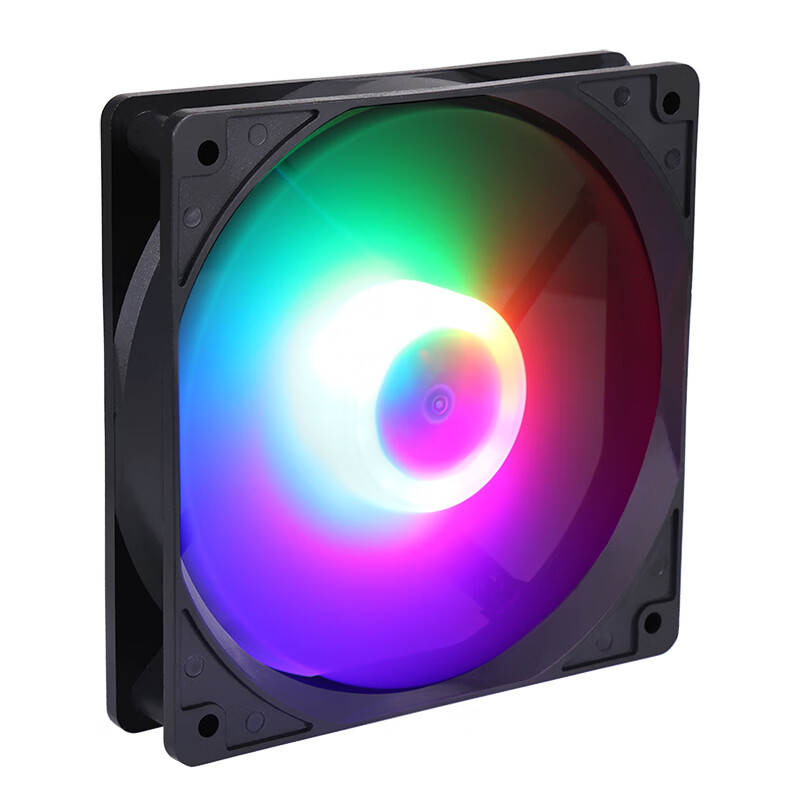 SAMA Ice Crystal 1S 12cm Case Cooling Fan, Hydraulic Bearing, Tri-Color Lighting, Axial Illumination, LED Cooling Fan, Quiet Low Noise, Large 4D Interface