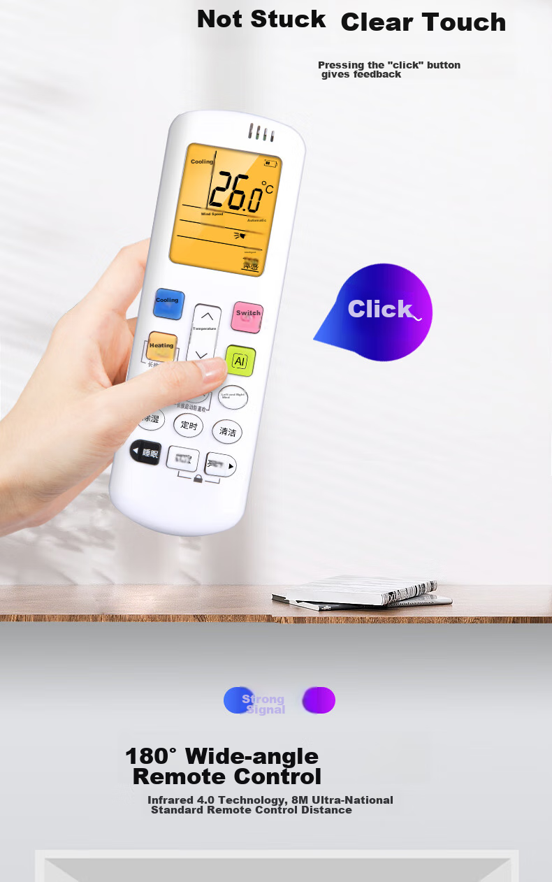 Accoona Universal Remote Control Compatible with Hisense Kelong Air Conditioners, Suitable for New Air Central Air Conditioning Wall-Mounted And Floor-Standing Inverter Units, Model RCH, RCK, KFR, Y26GW/35GW 11