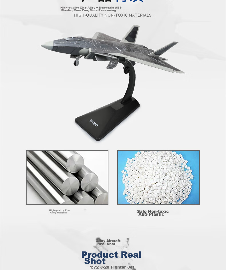 Chiyumoxing White Emperor Sky Battle Aircraft Model, Realistic Alloy Airplane Toy, Fighter Jet Model, Military Figurine, Gift for Boys 9