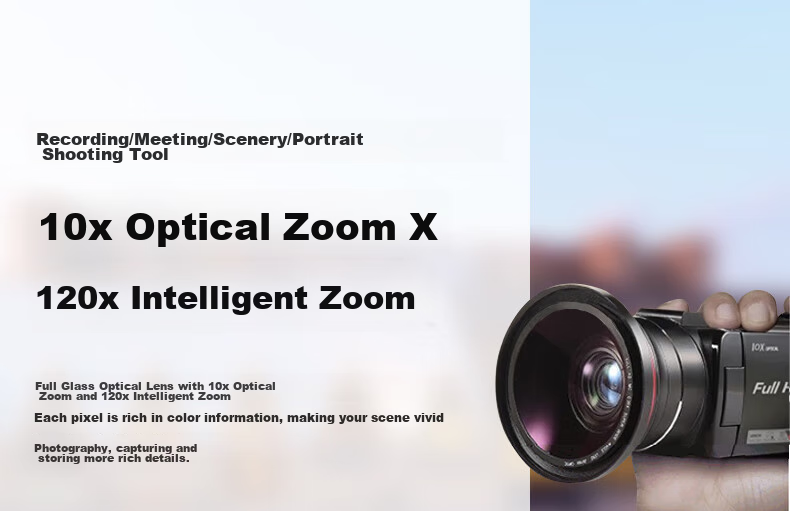 ORDRO Z82 Camera, High-Definition Professional Live Streaming And Recording Device, Digital Camcorder, Portable Handheld DV, 10x Optical Zoom, 120x Intelligent Zoom, Vlog Short Video 6