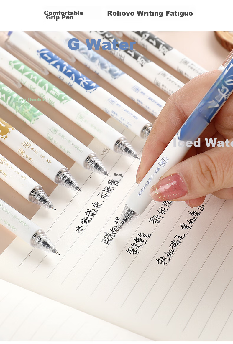 Dongmi Gel Pens, Stylish And Cute, Quick-Drying 0.5mm, Specially Designed for Students, Suitable for Primary, Middle And High School, Office Supplies, Gift Set of Four Pens, 6153C Digital Full Network Low Price 4