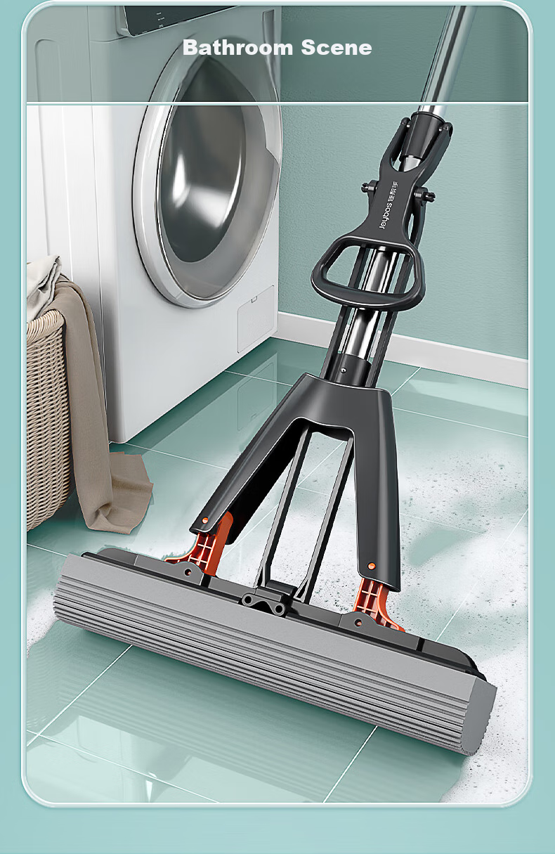 Jiabangshou Sponge Mop, 28cm, 1 Head, Household Use, No-Hand Cleaning, 2026 Floor Cleaning Wonder, Absorbent Mop Cloth 7