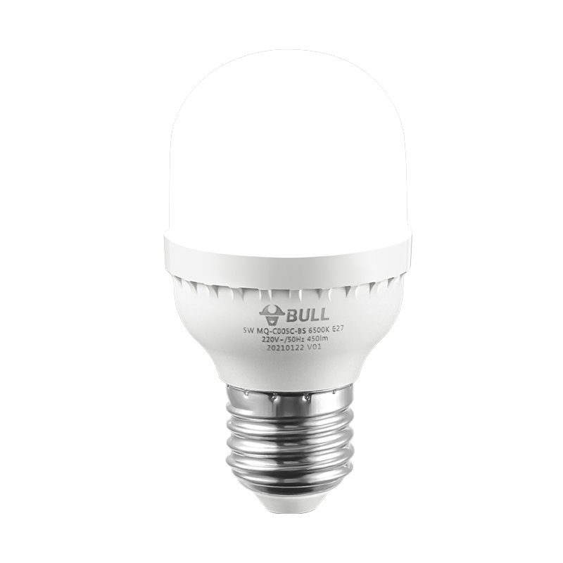 BULL LED Bulb High Brightness Globe Pillar Light for Factory Workshop Commercial Supermarket Canteen 5W Globe Cool White 6500K E27 Screw Base