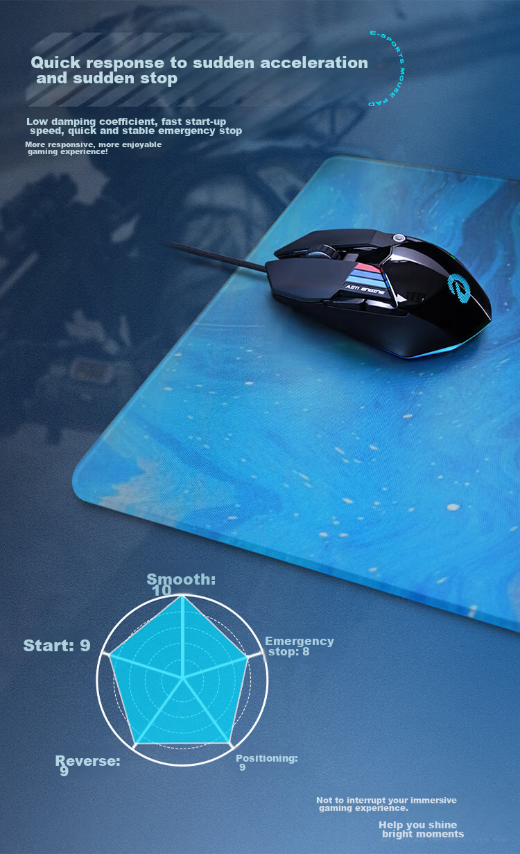 DAREU Full Steel Tempered Micro-Etched Photovoltaic Glass Mouse Pad, FPS Smooth Gaming E-Sports Mouse Pad, Waterproof Sweat-Resistant Large Size CSGO/Valve/Professional Grade Desk Mat, Cloud Flow 5