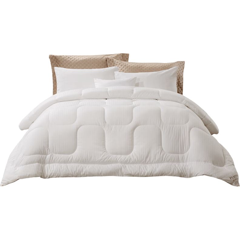 FUANNA Comforter, Spring And Autumn All-Season Duvet Insert, Antibacterial Double-Size Air Conditioning Quilt, Pure Cotton Jacquard, Approximately 6 Jin (3 Kg), 230×229cm