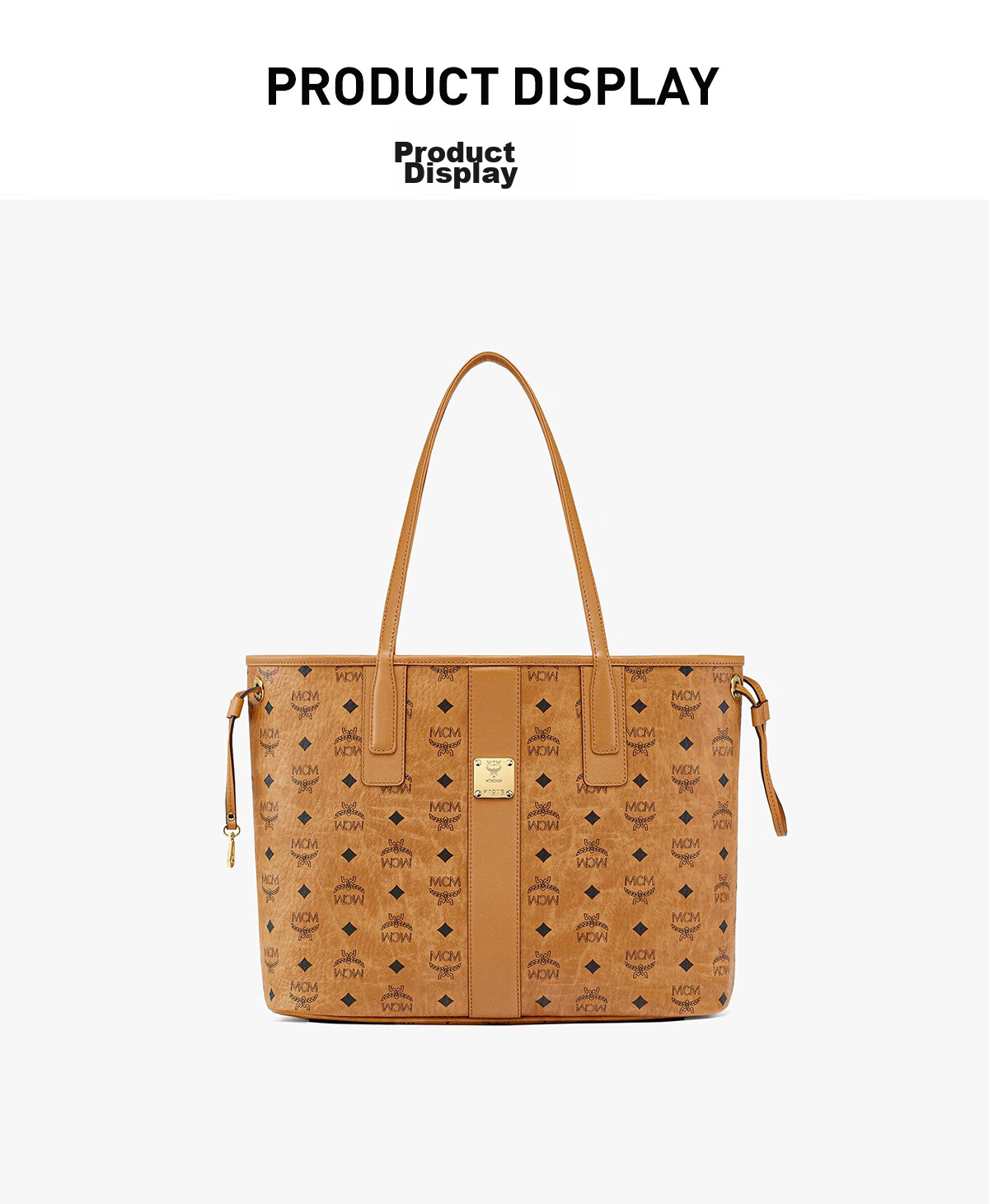 MCM [Price Increase on January 5] LIZ Medium Double-Sided Parent-Child Tote Bag Shopping Bag Cognac Color Gift 3