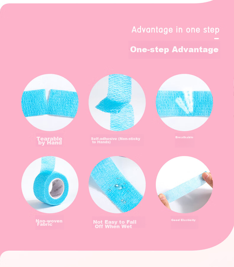 Deli Student Writing Finger Protector Bandage, Odorless Anti-Friction Anti-Callus Self-Adhesive Elastic Bandage, Finger Joint Protector Sleeve 25mm*4m, 3 Rolls Mixed Colors 30602 4