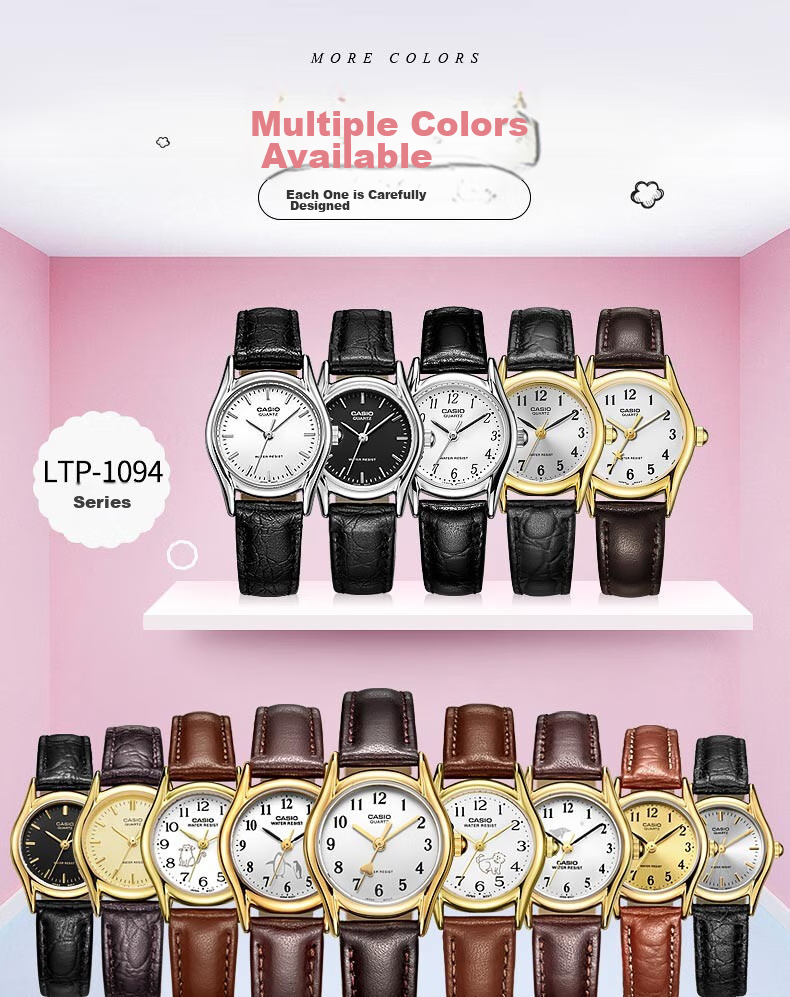 CASIO Ladies Analog Series Watch, Commuter Waterproof Student Quartz Wristwatch, Gift for Girlfriend, LTP-1183A 21