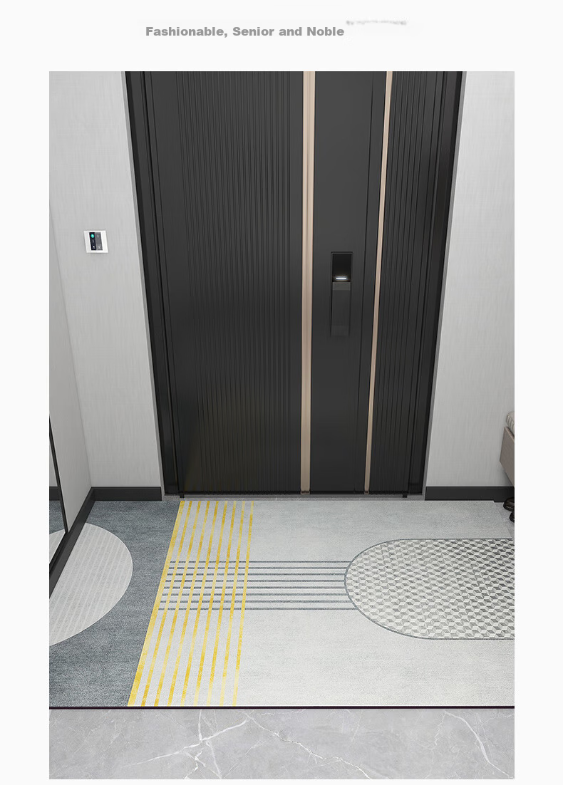 Huaxu Home Entrance Door Mat, Leather Doormat, Foyer Rug, Washable Foot Mat, Cuttable Entrance Mat 18
