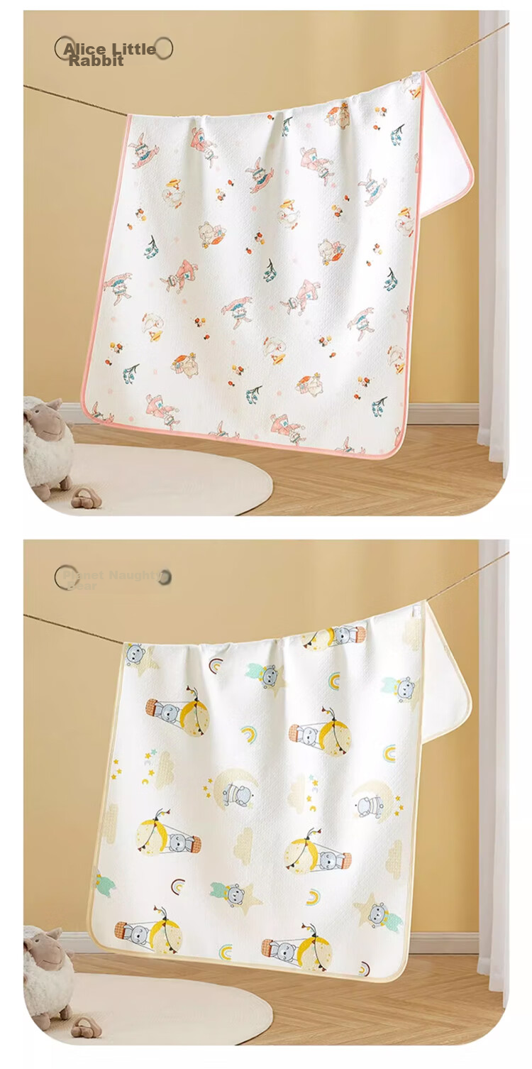 More Rabbit Baby Waterproof Washable Breathable A-Class Large Urine Pad for Boys and Girls Diaper Care Mat 70*100cm 16