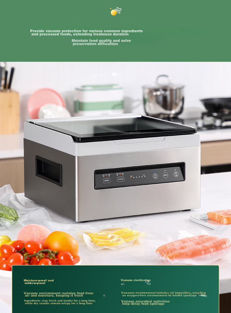 Deli Large Commercial High-Suction Vacuum Sealer, Food Packaging Machine, Automatic Vacuum Sealer, Dual-Use for Dry And Wet Foods, Home Use Vacuum Preservation And Sealing Machine 5