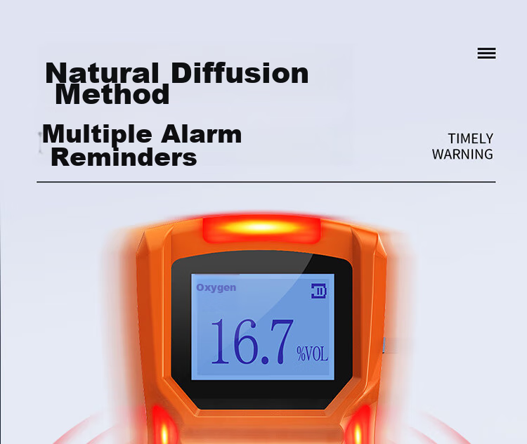 EDKORS Oxygen Detector, Portable Oxygen Meter, Oxygen Concentration Meter, Confined Space Anti-Hypoxia Alarm Device 6