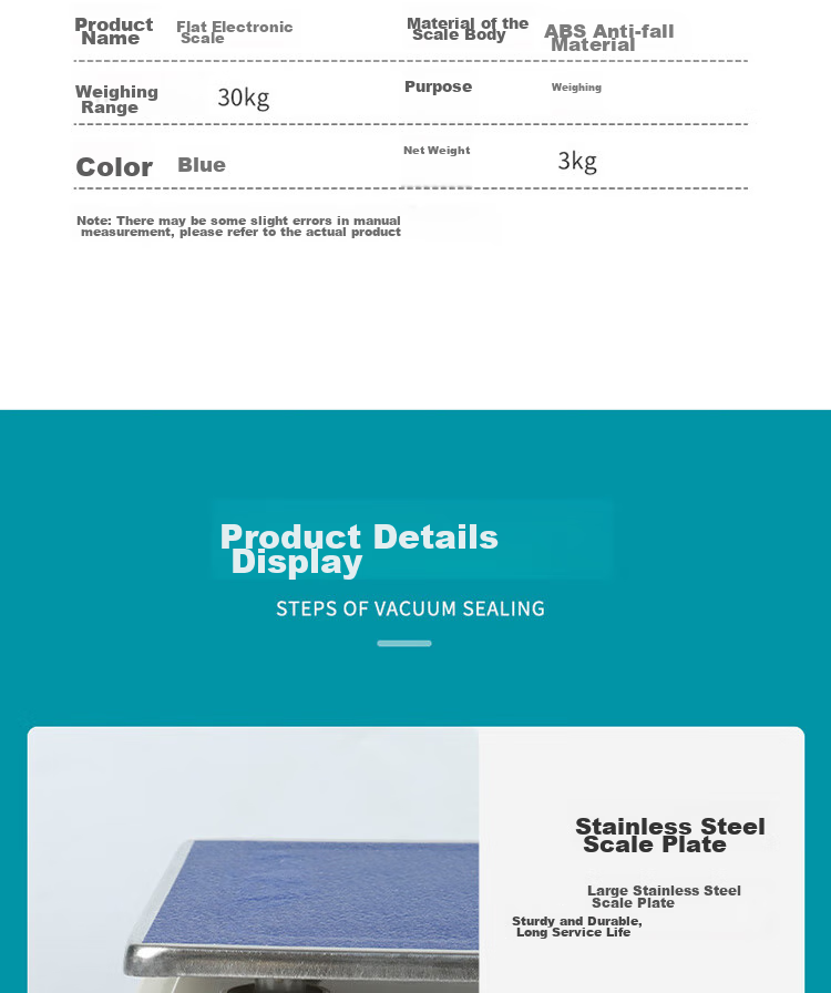 BJ Electronic Pricing Scale, Electronic Weighing Machine, Commercial Food Scale, Grocery And Fruit Electronic Scale, 30KG Flat Surface 14