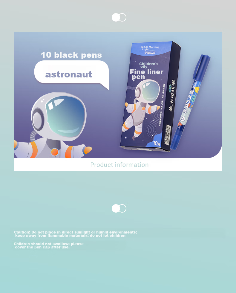 M&G Stationery, Food-Grade Children's Art Outline Pens, Double-Ended Drawing Pens, 12 Pcs/box, APM29501 Gift 10