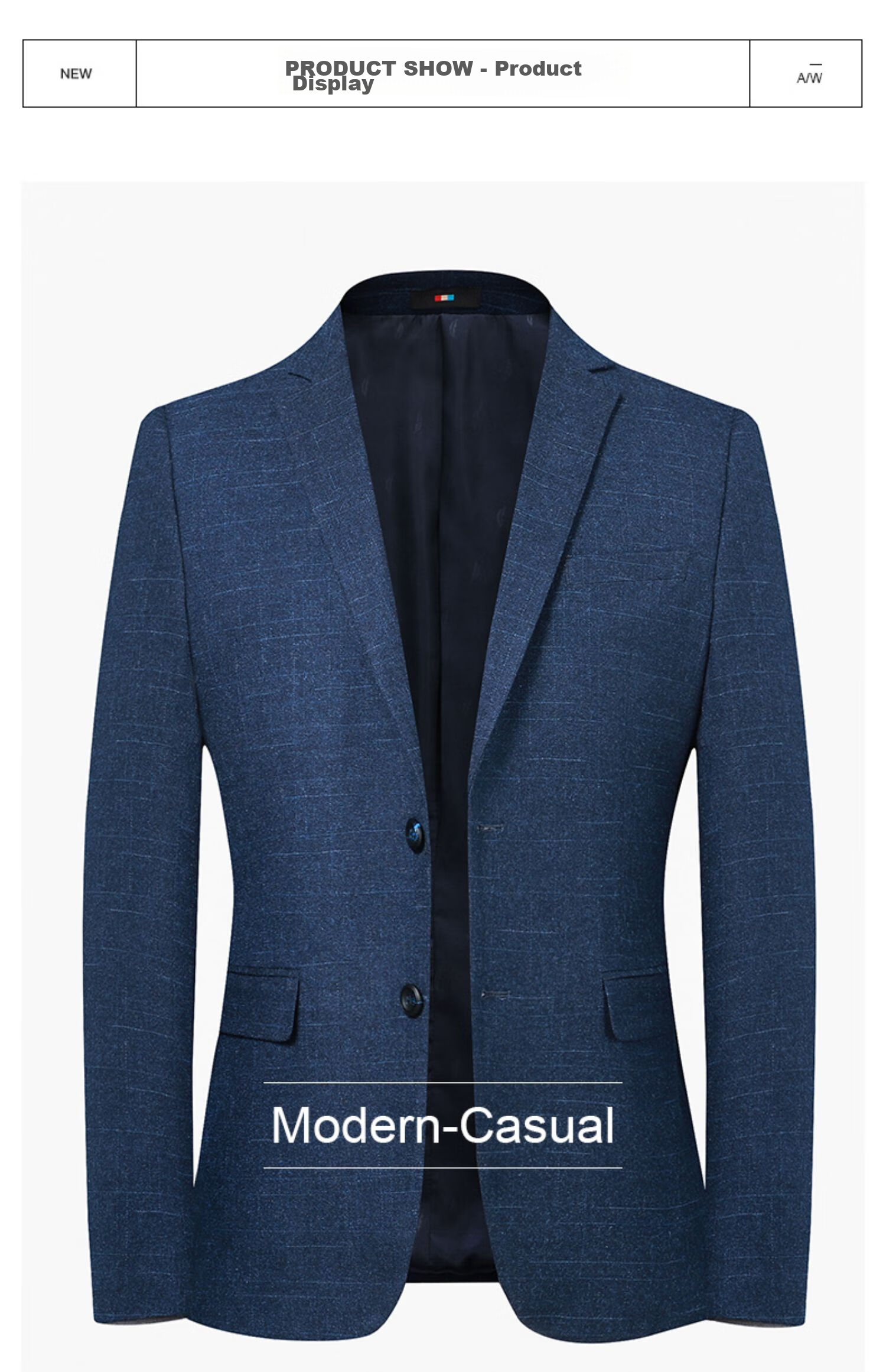 FIRS Men's Suit, Spring And Autumn Style, Business Middle-Aged Blazer, Casual Men's Single Suit Jacket, Formal Professional Wear Top, Suit 9836 Dark Blue 170 14