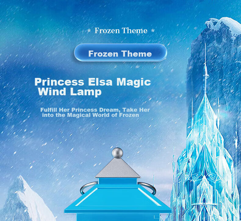 Disney Frozen Elsa Princess Musical Music Box Crystal Ball for Girls Aged 7-14, Children's Birthday Gift Wind Lamp Elsa 1