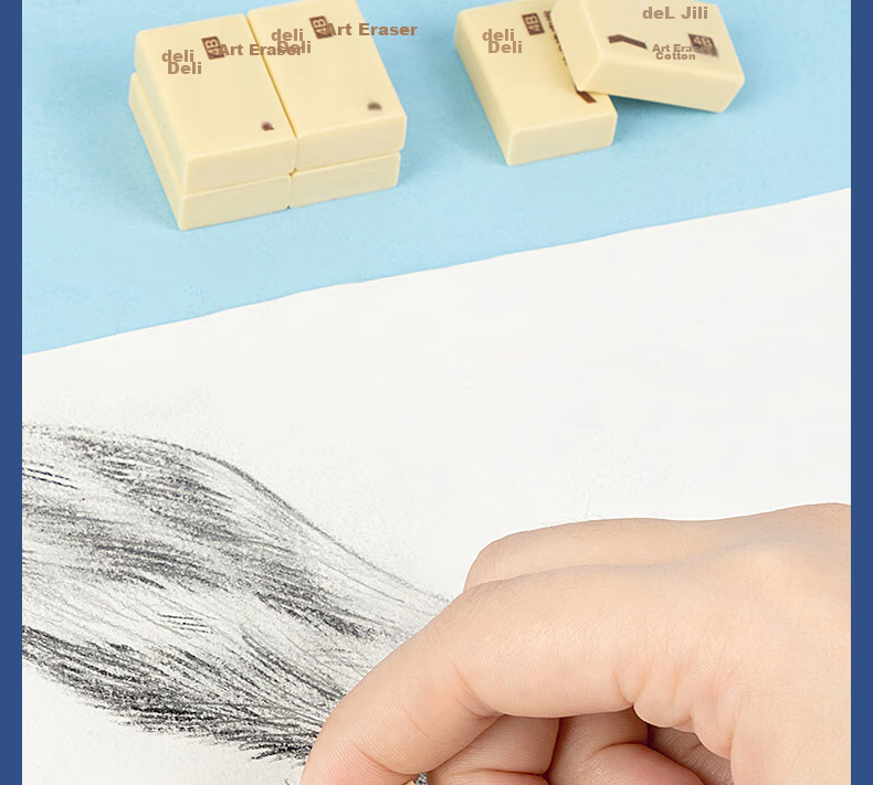 Deli Student Erasers, Back-To Supplies, Exam Preparation, High School Entrance Exams, College Entrance Exams, Blessing Gifts, Drawing Supplies, 4B Yellow Art Drawing Exam Erasers, Student Stationery, 30 Pieces Sharing Pack for School Supplies 6