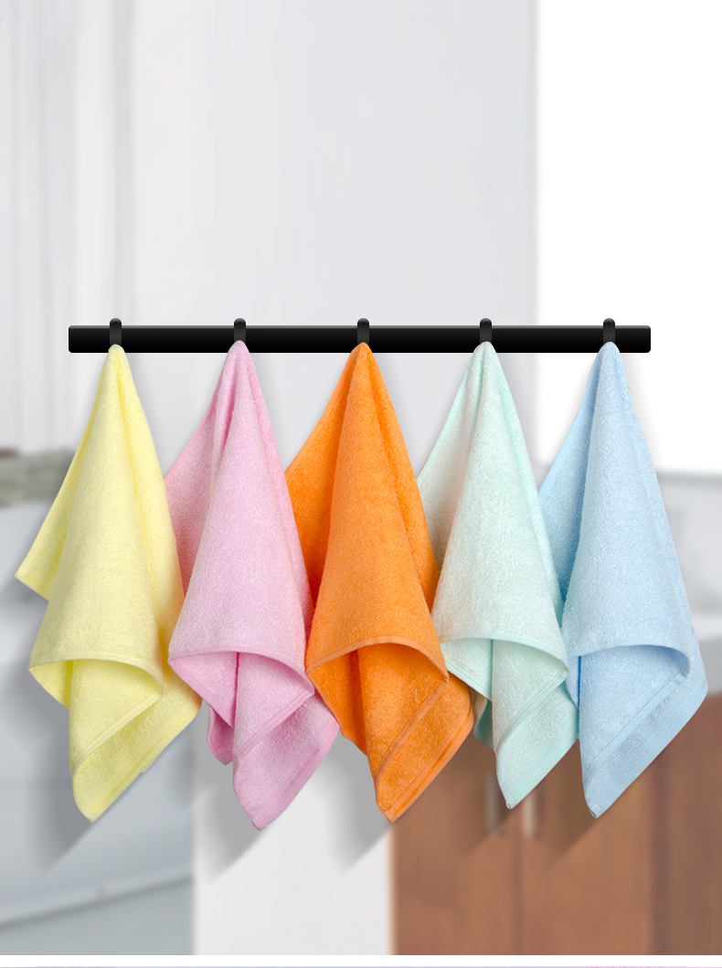 Grace Bamboo Fiber Small Towels, 4-Pack, Soft Solid Color, for Children And Adults, Home Use, Face Washing, Baby Face Towel, 27*48cm, Sports 3