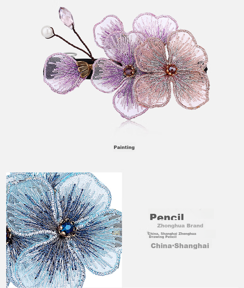 Cercoo Butterfly Hair Clip, Back of Head Hair Accessory, Spring Hairpin, Butterfly Barrette, Gift for Mom, Mid-Autumn Festival Present 7