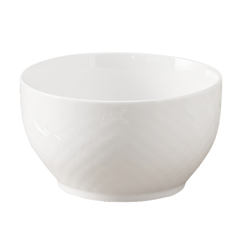 JD Jingzao Large Capacity Soup Bowls Ceramic Bowls Household Large Noodle Bowls Salad Bowls Cream Waffle 8-Inch Bowls 2-Pack