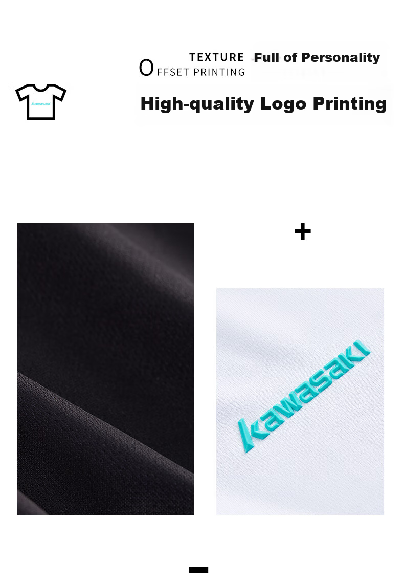 KAWASAKI Badminton Outfit Set Summer Style Sports Quick-Dry Short-Sleeve T-Shirt Training Team Uniform A1806 Men's White And Black XL 4