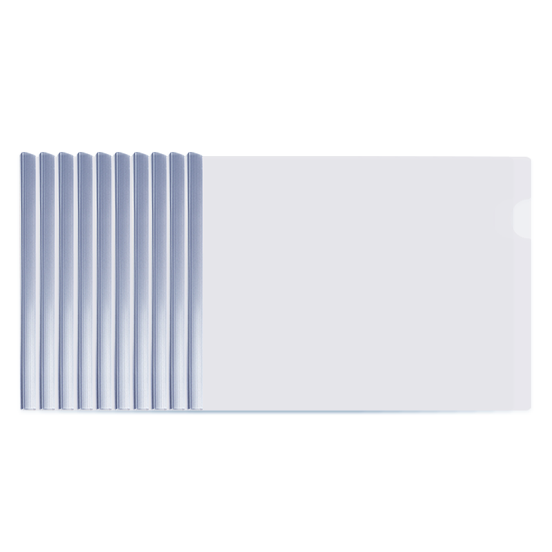 Jindeli 10 Pieces, 10mm Thick Horizontal Pull Rod Clips, A4 File Folders, Report Folders, Transparent Document Folders, Resume Folders, Student Exam Paper Organizer Folders, Frosted Thickened Plate AF5039