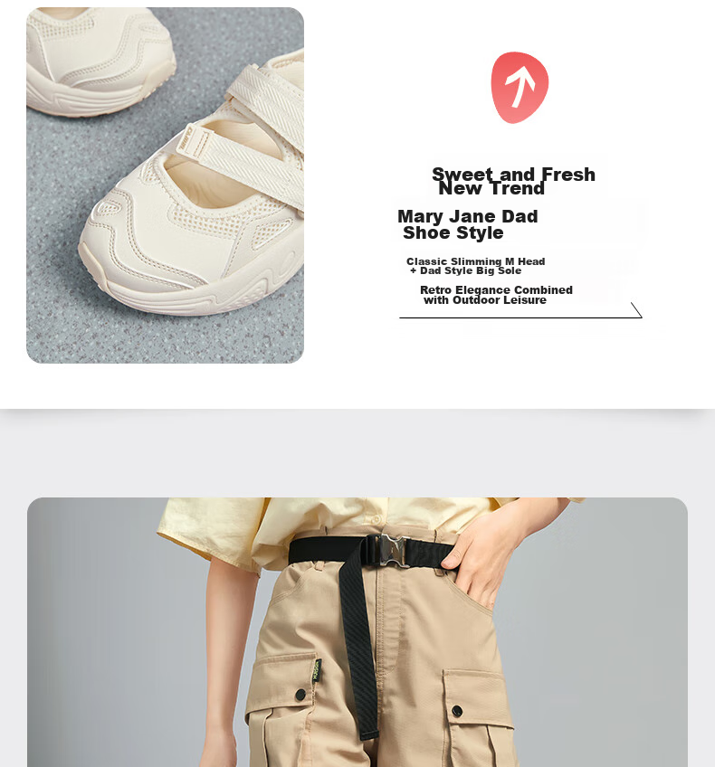 CAMEL Mary Sports Casual Shoes, Outdoor Beach Thick-Soled Heightening Women's Shoes, X24B09L7007, Beige, Size 40 5