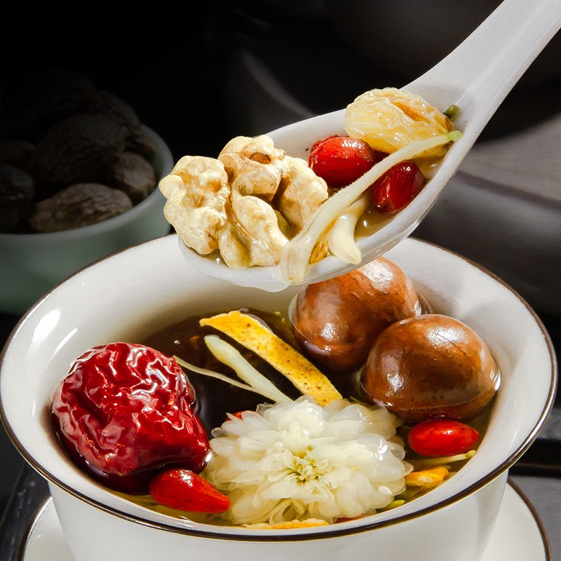 忆江南养生茶八宝茶三炮台280g8包宁夏传统盖碗男人滋补金银花菊花枸杞