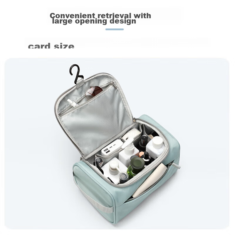 GOLF Toiletry Bag, Travel Organizer for Women, Portable Makeup Bag, Multifunctional Large Capacity Wash Bag, Sea Salt Blue