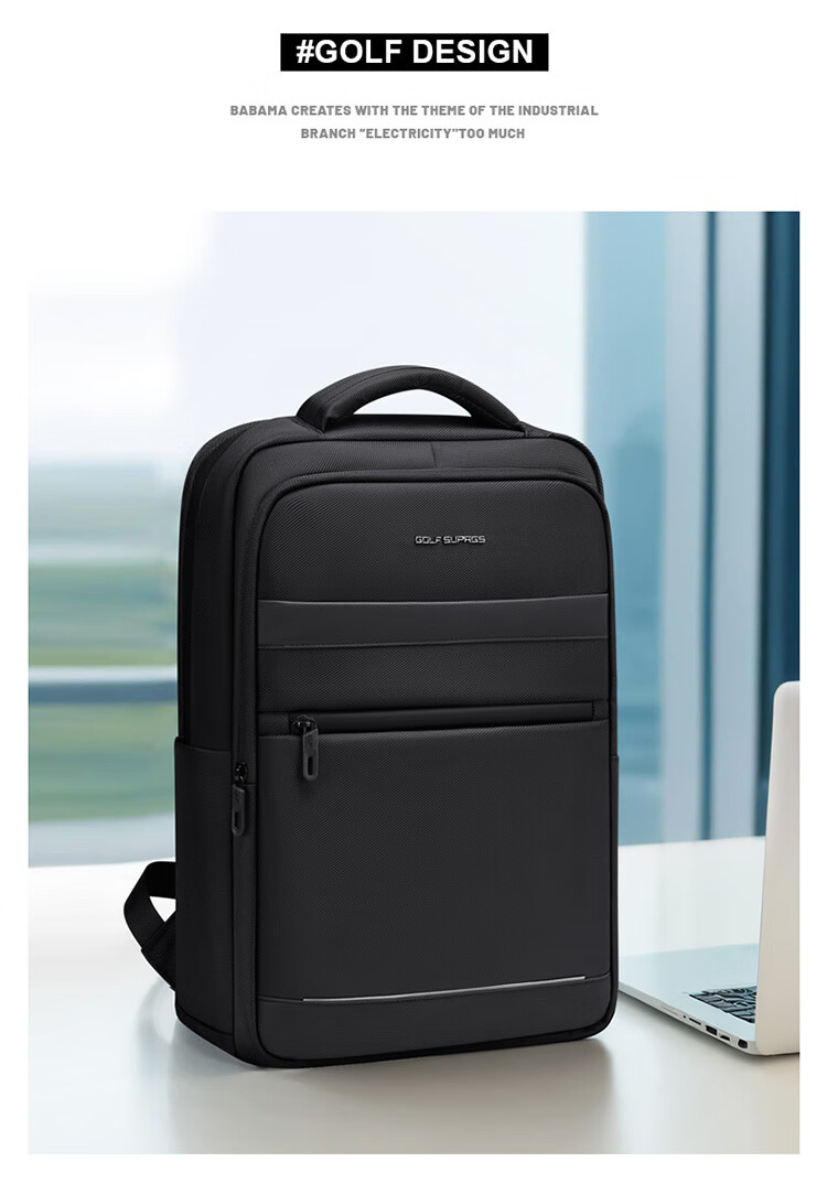 GOLF Backpack for Men, Business Laptop Bag with Multiple Compartments, 15.6/16 Inch Laptop Sleeve, USB Port, Travel Backpack 6