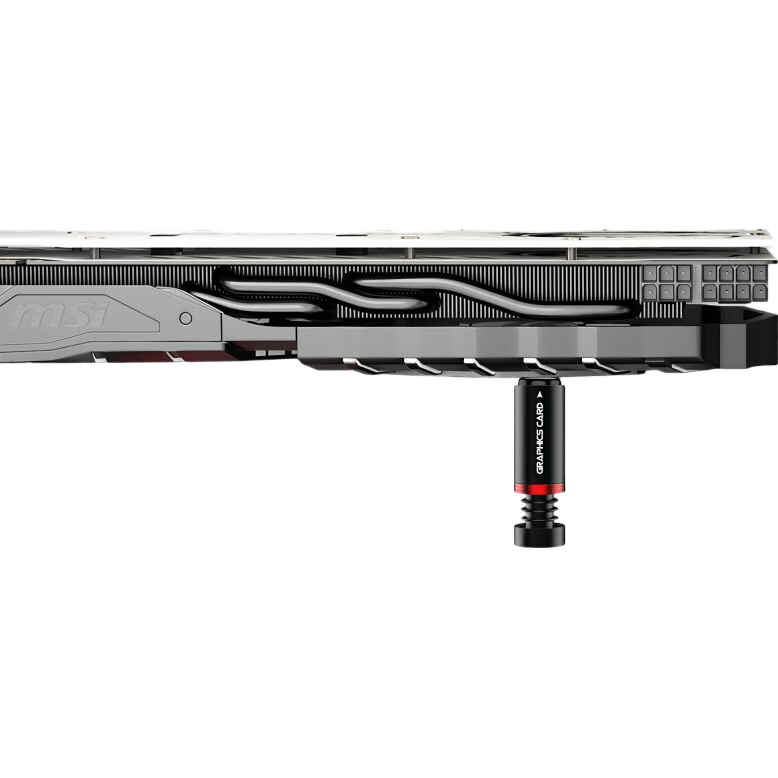 JEYI Graphics Card Bracket, 40/50 Series GPU Holder, Fan Position Support Frame, Seaside View Desktop Computer Case, Cylindrical Base with Magnetic Height Adjustment, Aluminum Alloy Material