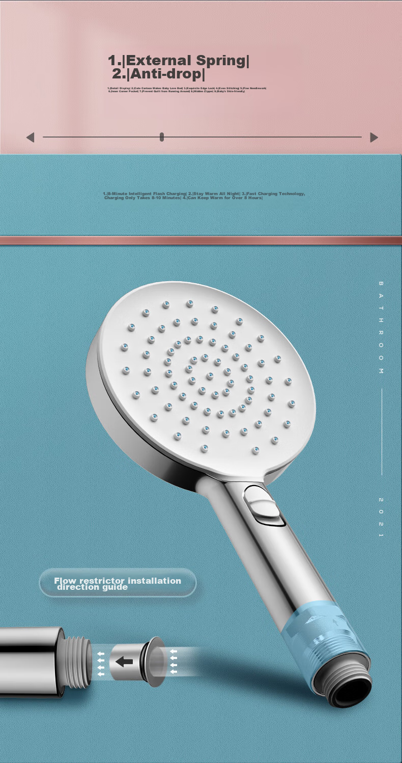 ARROW Self-Cleaning Pressure-Boosting Handheld Shower Head AE5893CP 12