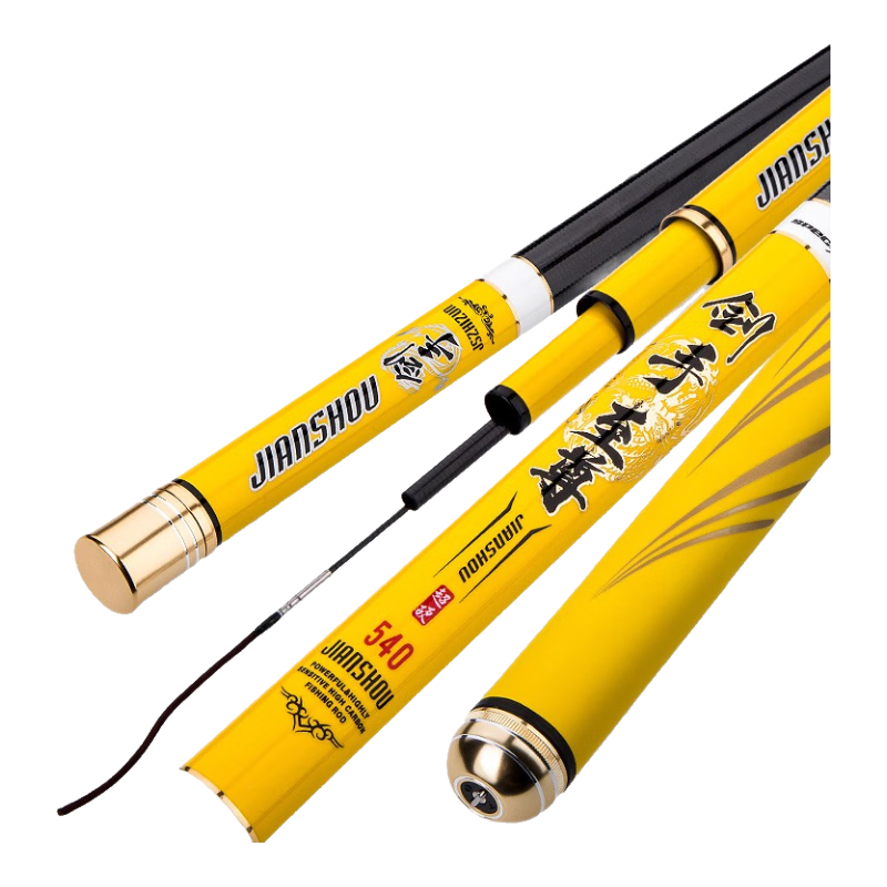 GW Fishing Rod Jian Shou Zhen Xun 7.2 Meters Strong And Durable 28-Section All-Purpose Big Fish Rod Ultra-Light Ultra-Hard High Carbon Steel Platform Fishing Rod