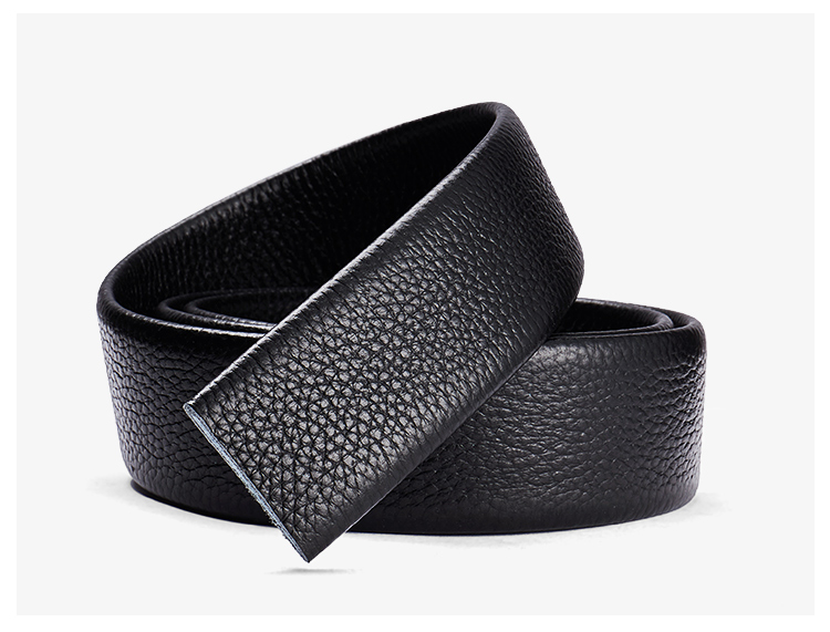 BOSTANTEN Men's Leather Belt with Automatic Buckle, Top Grain Cowhide, Waistband without Buckle, Casual Genuine Leather Belt for Me 14