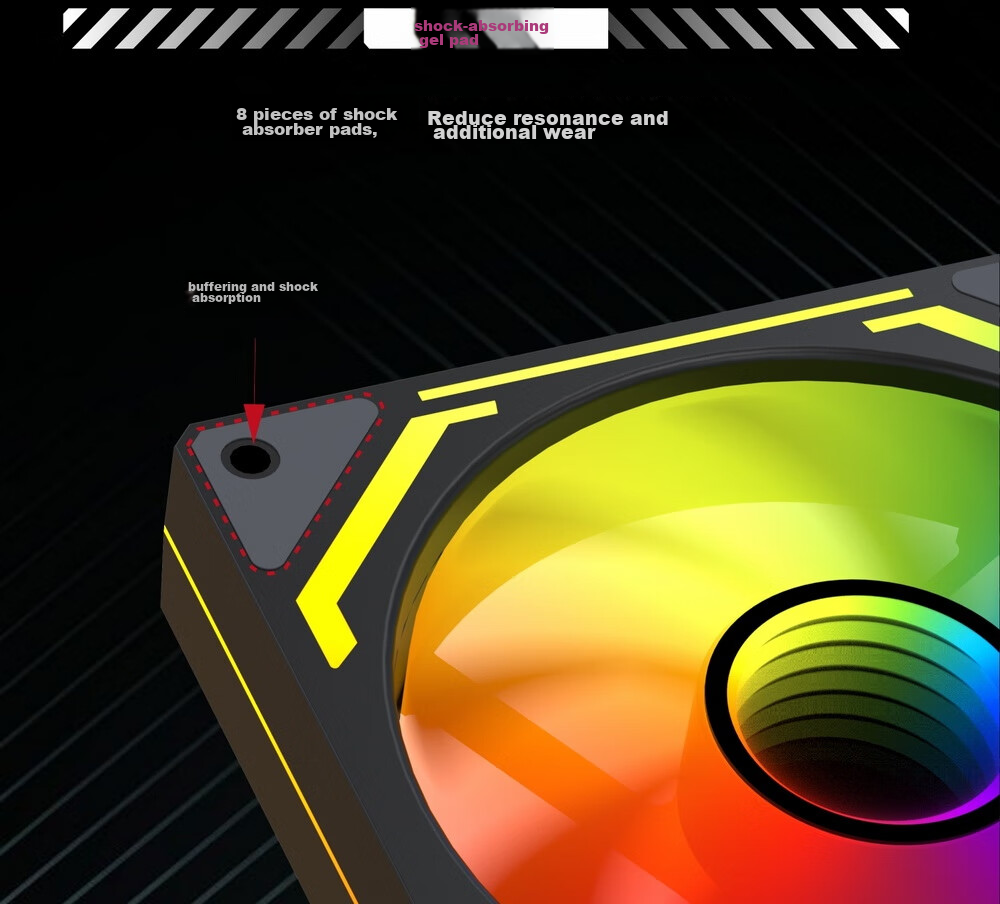 GALAX Dream Mirror PRO 2nd Gen 12cm Case Fan White Reverse (ARGB Sync/PWM Smart Control/Silicone Dampers/Low Noise/Chainable) 9