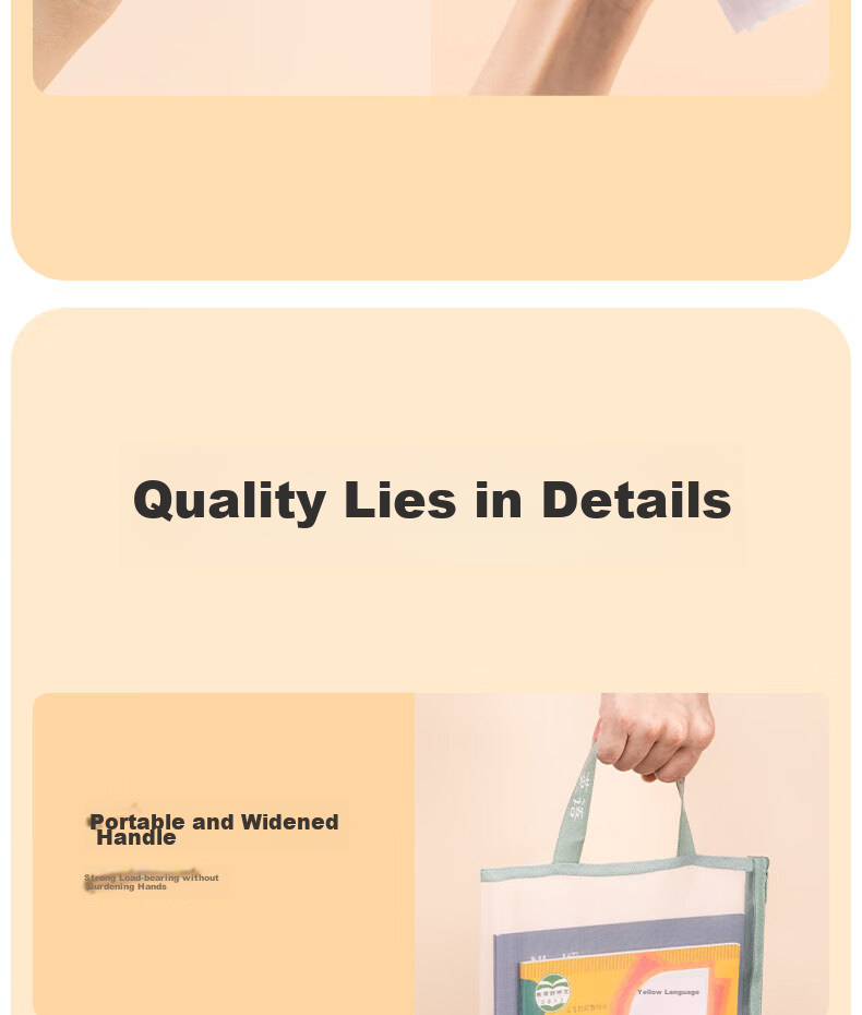 Deli School Supplies Mesh Zipper Pouches, File Folders for First Grade Elementary And Middle School Students, Subject Classification Bags, English Language Arts 5-Pack 15