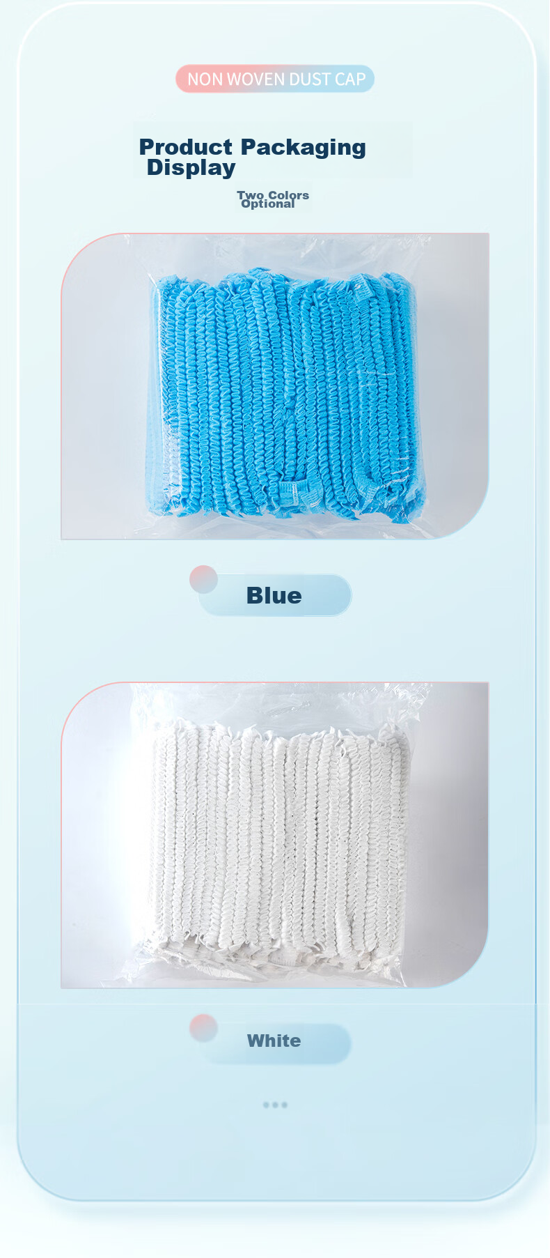 Gongpinxing Disposable Head Cover, Dust-Free Cap Cover, Strip-Shaped Cap Isolation Cap, Blue, 100 Pieces Per Pack 13