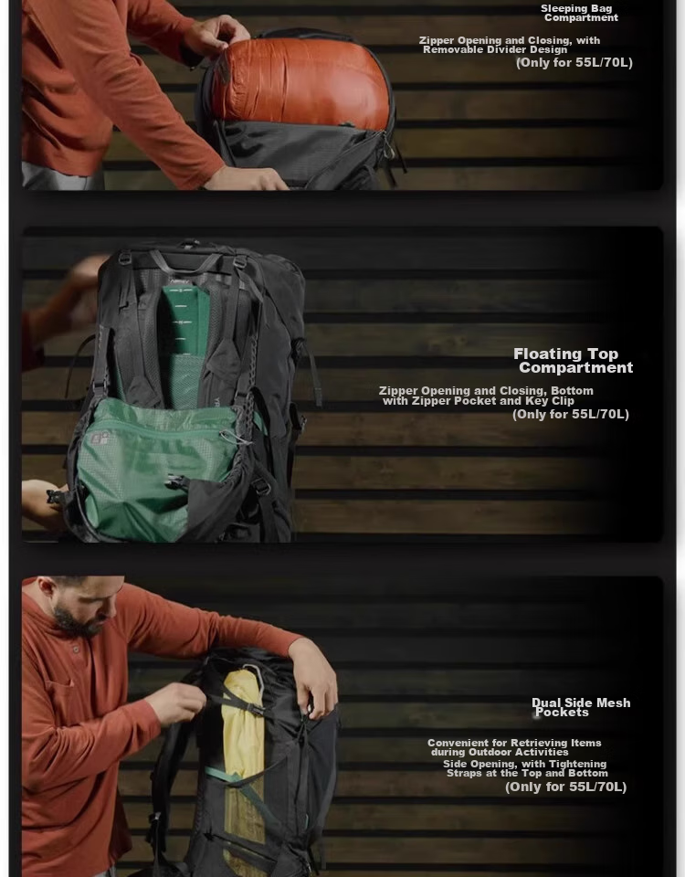 GREGORY Stout Jinshi Outdoor Professional Hiking Mountaineering Backpack Men Heavy Load 2024 New 35L Forest Black 8