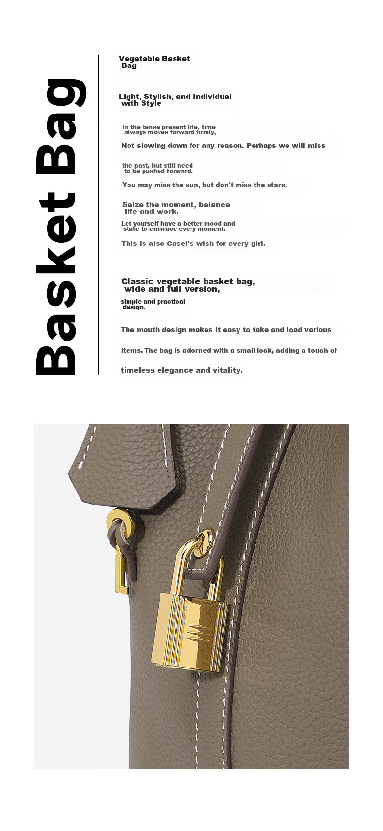 CASSILE Women's Handbag, Luxury Tote Bag with Large Capacity, Practical Water Bucket Bag, Perfect Gift for Wife on May 20th 2