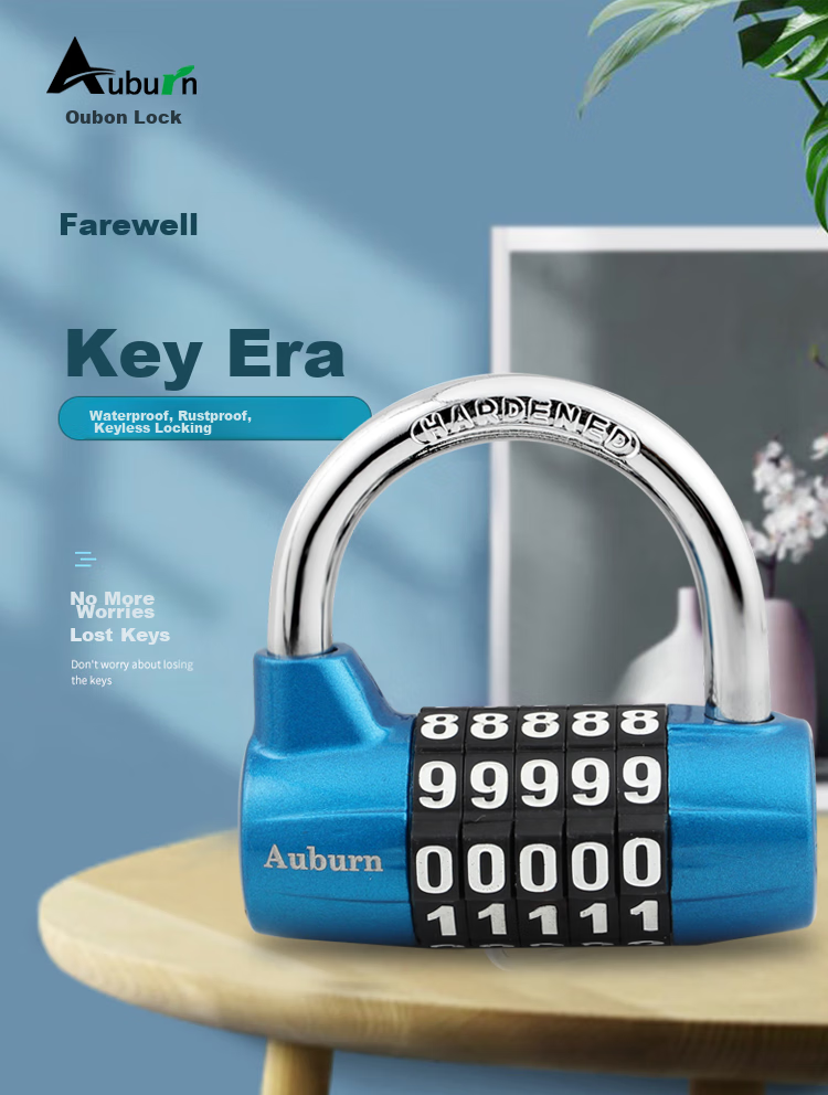 Aoben Password Lock, Padlock, Gym Locker, Anti-Theft Window Lock, Main Door Lock, AB5003 Blue 1