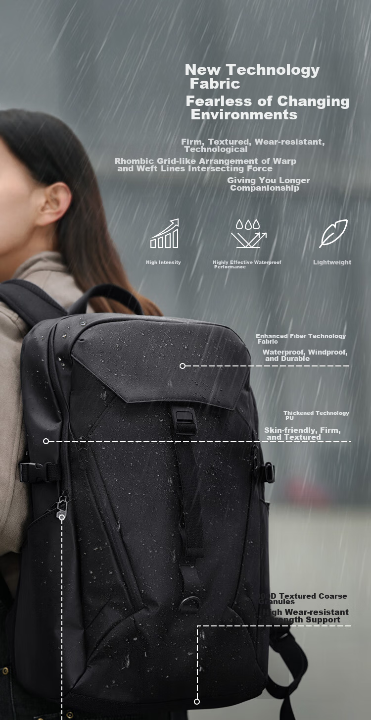 JD Original Black Knight 2.0 New 2026 Men's Backpack, Outdoor Hiking Bag, 26L Sports Business Laptop Bag 6