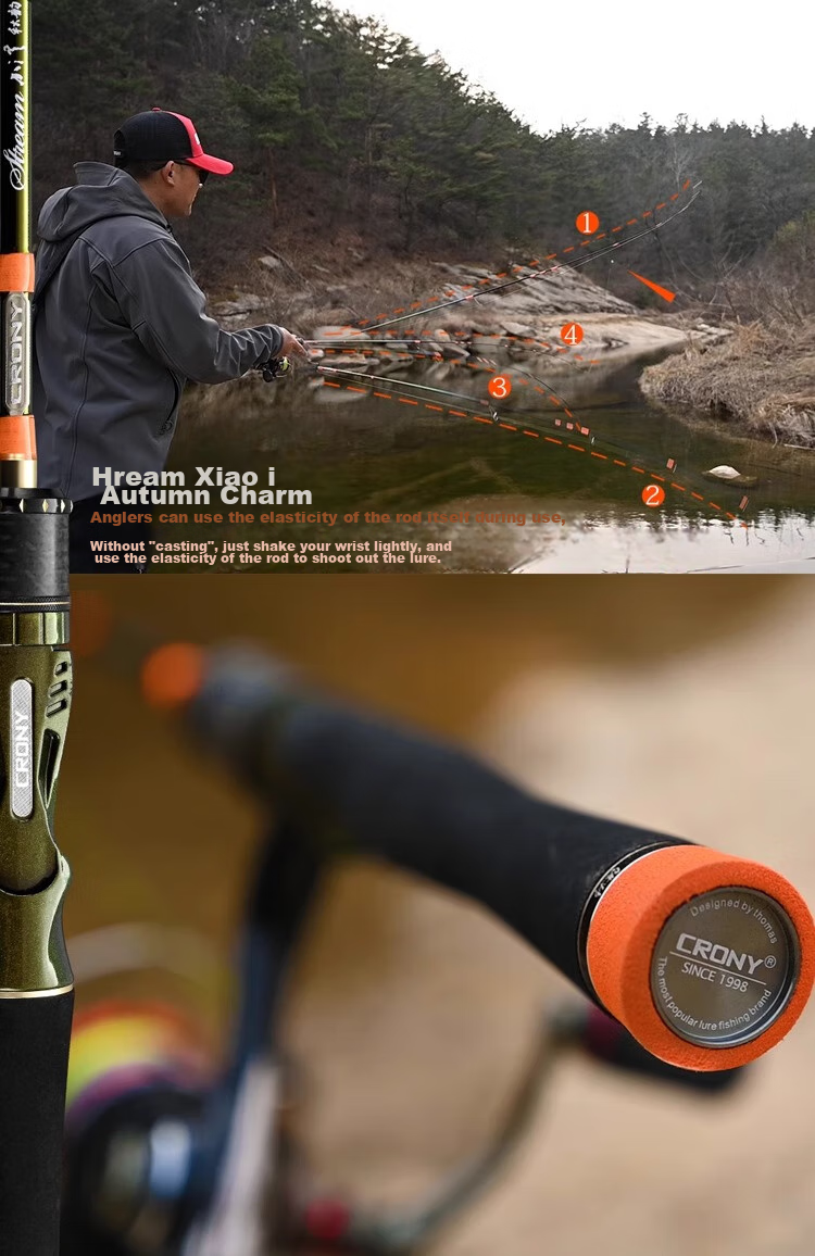 CRONY Autumn Stream 2nd Generation UL Ultra-Soft Action Lure Rod, Micro-Ejecting Bass Rod, Micro-Gun Handle, 1.83 Meters, C602L 17