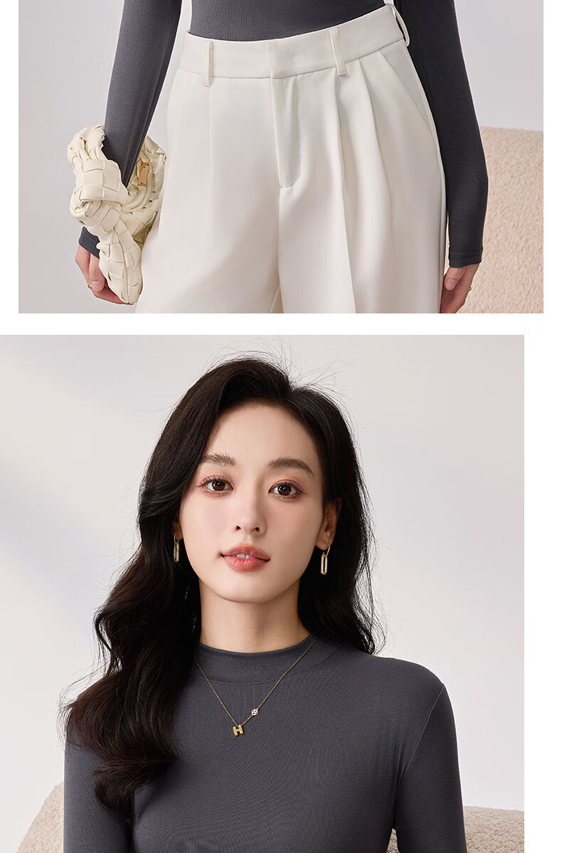 LangSha Spring And Autumn Modal Solid Color Low-Collar Base Shirt for Women, Slim-Fit Thin Inner Layer Long-Sleeve Slimming Stylish Top 17