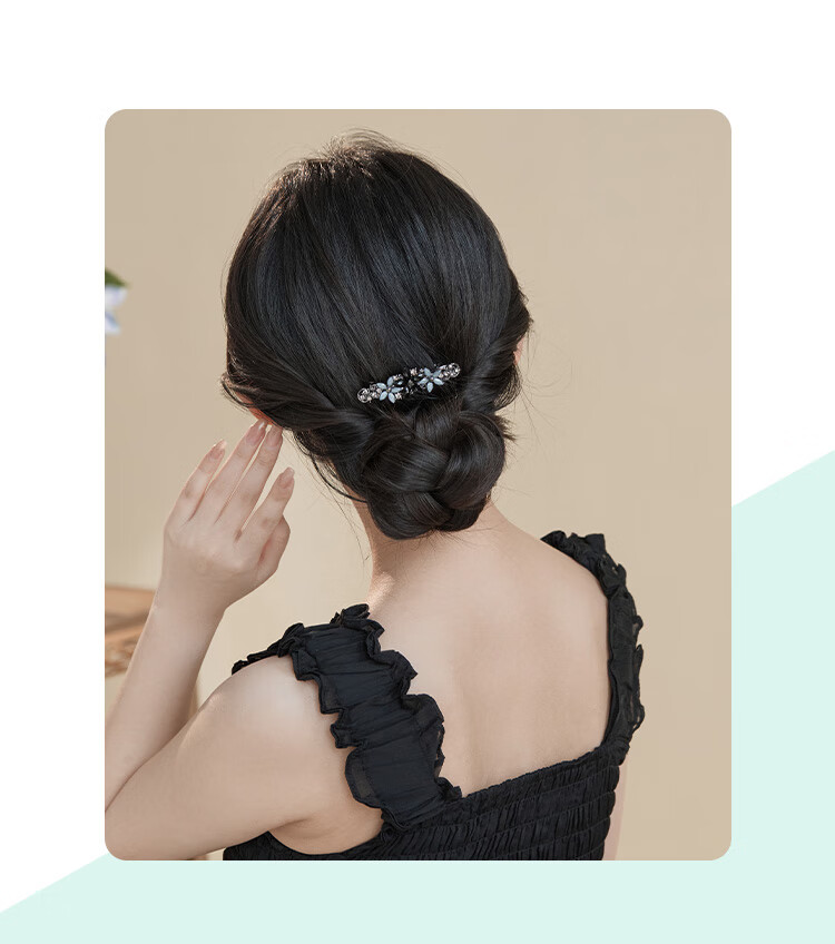 CHIMERA Exquisite Hair Clip Women's High-End Hairpin Barrette Horizontal Clip Zhenlan Gift Box Valentine's Day Gift 1