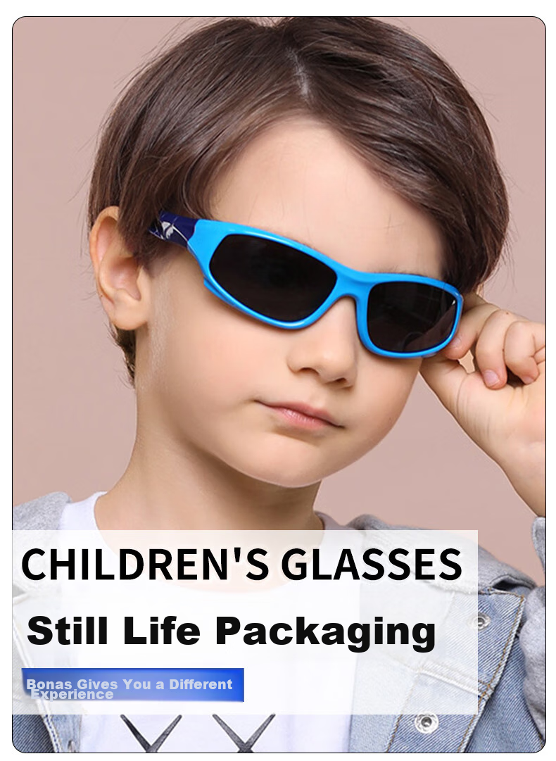 Baixiaoshe Folding Sunglasses for Children [Mifang Tea Color], 3006 Boys And Girls Baby UV Protection Sunglasses Glasses 1