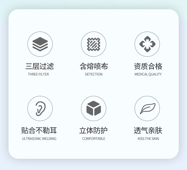 105794-小猫钓鱼 儿童印花口罩含医用级加厚熔喷布独立包装图案定制医用外科口罩三层防护防花粉防飞沫透气印花口罩 儿童小熊印花 60片 独立装 赠送10片随机印花-详情图