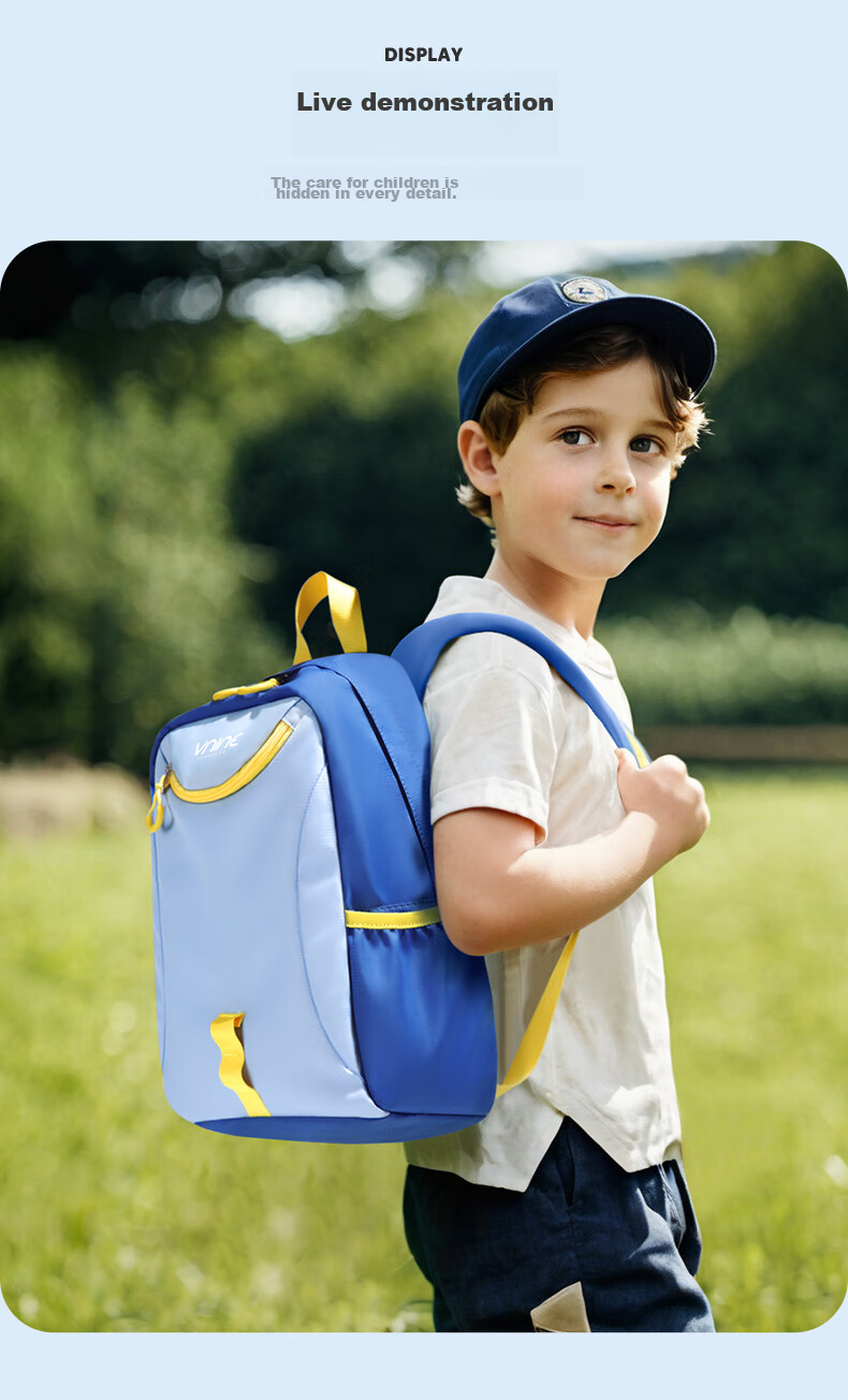 V.NINE Children's Backpack for Ages 3-6, Double Shoulder Bag for Boys And Girls, Outdoor Travel Hiking Bag, Toddler Educational Small Backpack for Boys 14